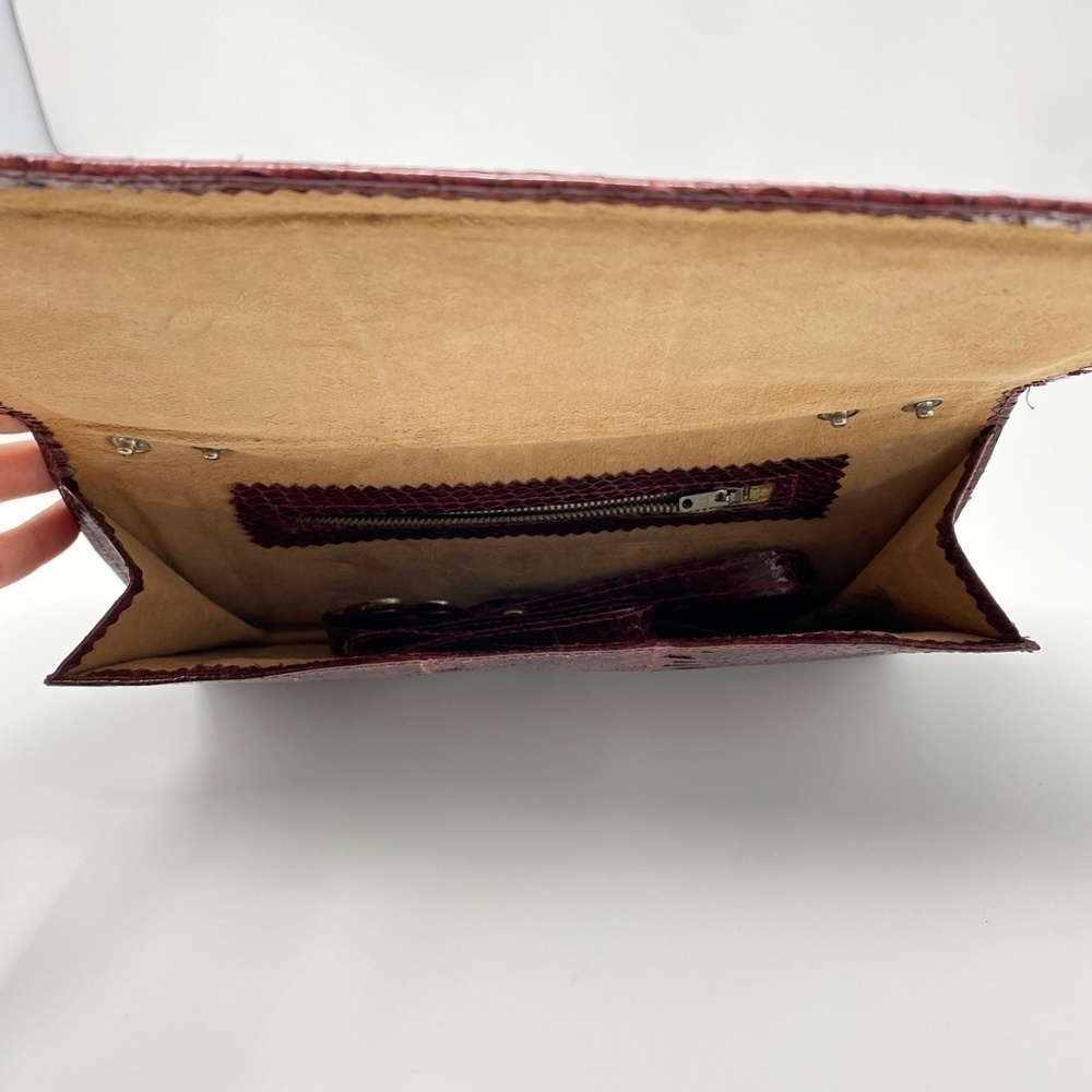 Vintage Genuine Snakeskin Clutch Crossbody Bag - Picture 6 of 7